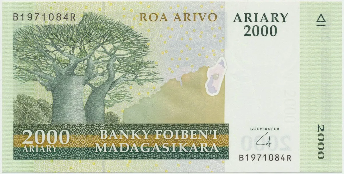 Madagaskar, 2000 Ariary 2009, P.90b