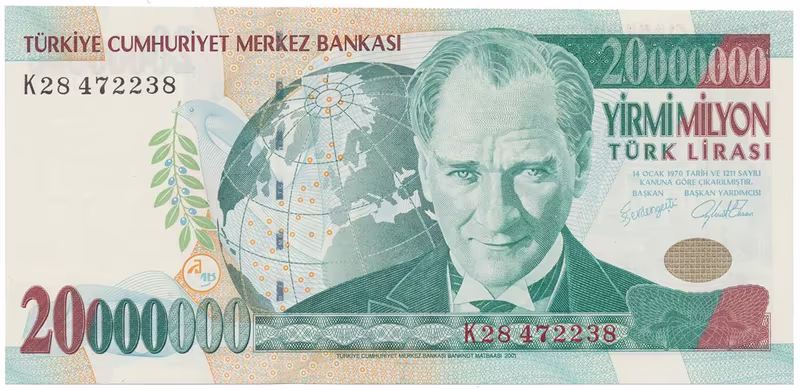 Turecko, 20.000.000 Lira (2000), P.215