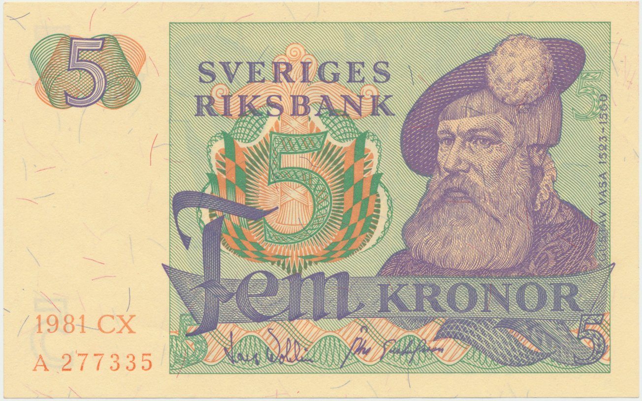 Švédsko, 5 Kronor 1981, P.51d