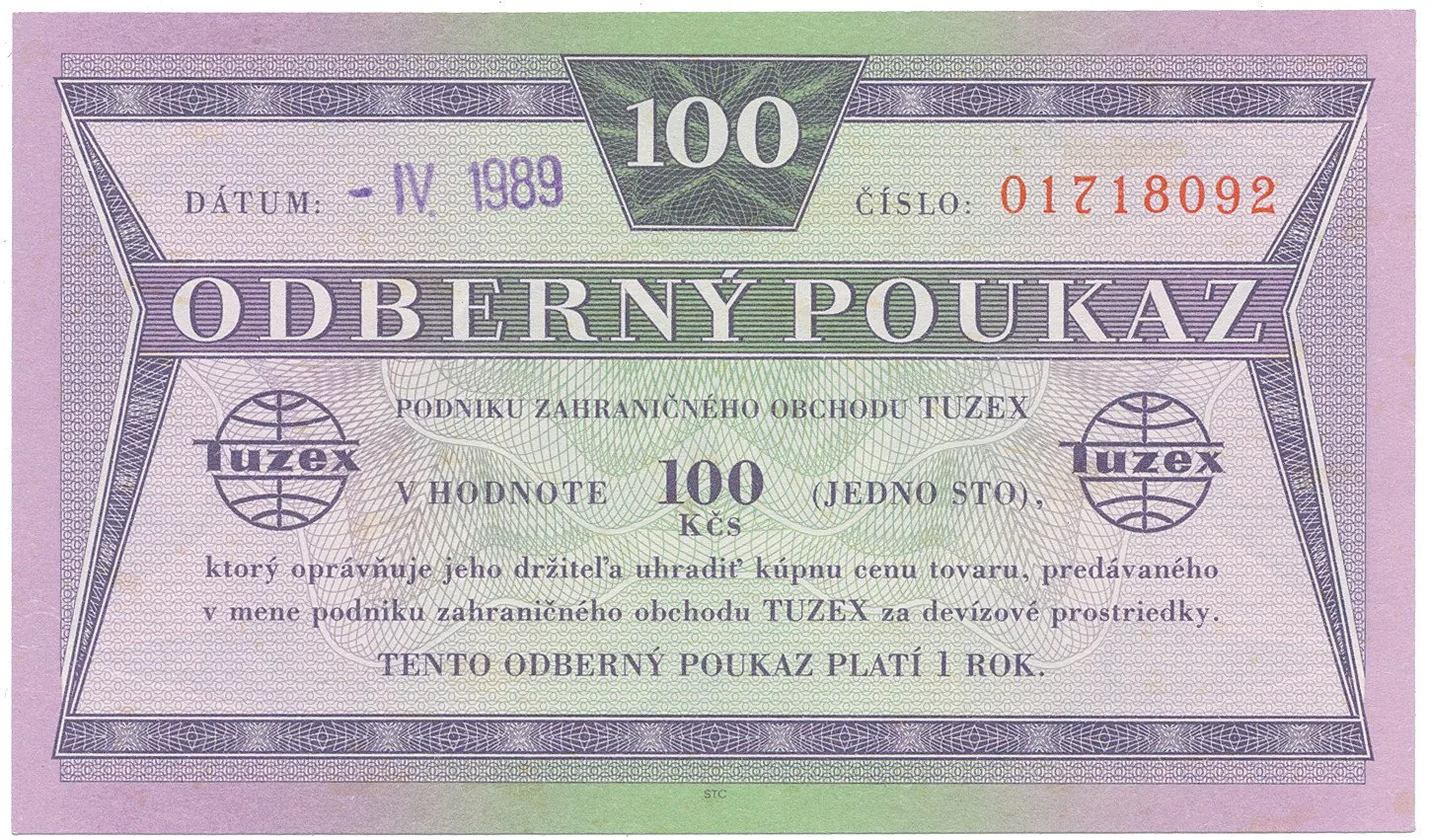Tuzexové poukázky — 1