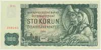 Československo, 100 Koruna 1961, II. vydání, série X, Hej.102aX
