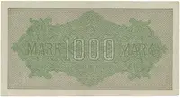 Německo, 1000 Mark 1922, vod. Wellen, 6-místné číslo, Ro.75q - fotografie 2