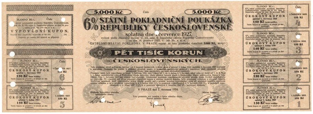 Státní pokladniční poukázky, 1919 - 1939 — 1