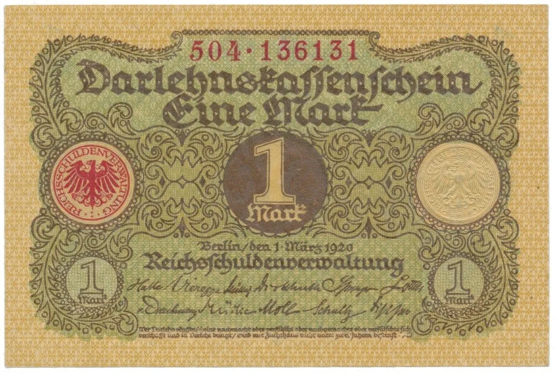 Německo, 1 Mark 1920, Ro.64