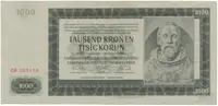 1000 Koruna 1942, I. vydání, série CH, Hej.38a