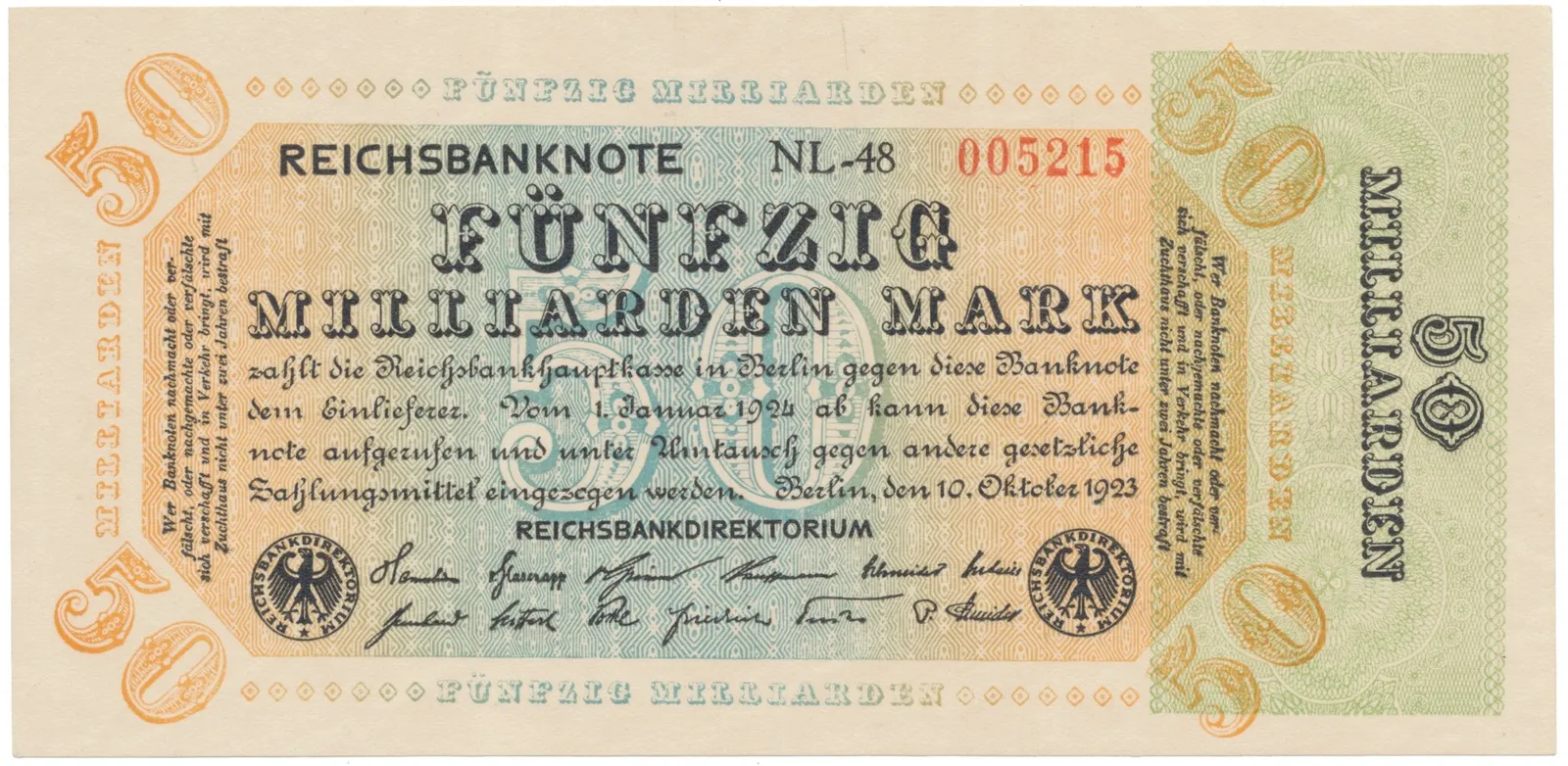 Německo, 50 Milliarden Mark 1923, Ro.117b