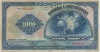 1000 Koruna 1932, série C, SPECIMEN, Hej.26a.S1