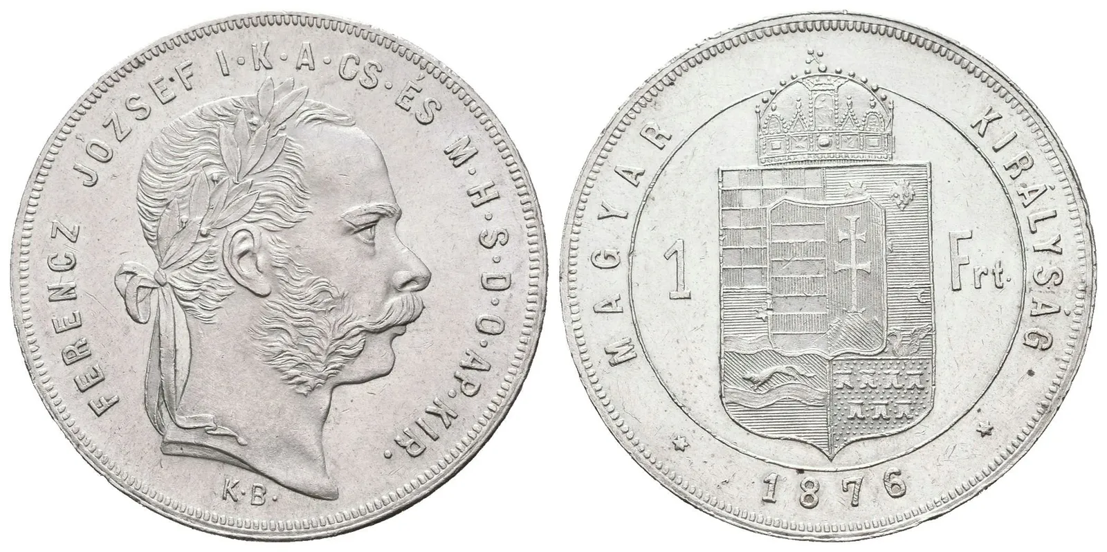 Zlatník 1876 KB, velmi pěkná zachovalost, zbytky lesku, drobné rysky a hranky — 1
