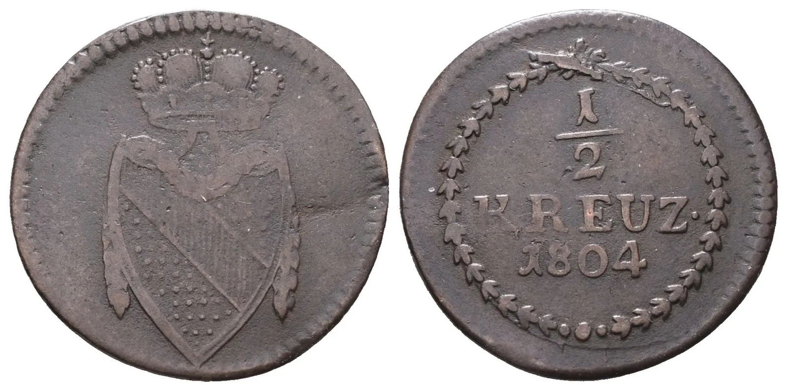 Baden, 1/2 Krejcar 1804