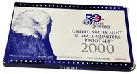 USA, Sada stříbrných 50 Cent mincí 2000