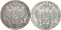 Tolar 1820 A, čištěn + Tolar 1821 A, patina, škr._2 ks — 2