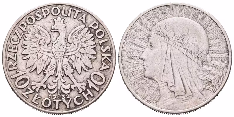 Polsko, 10 Zlotých 1932