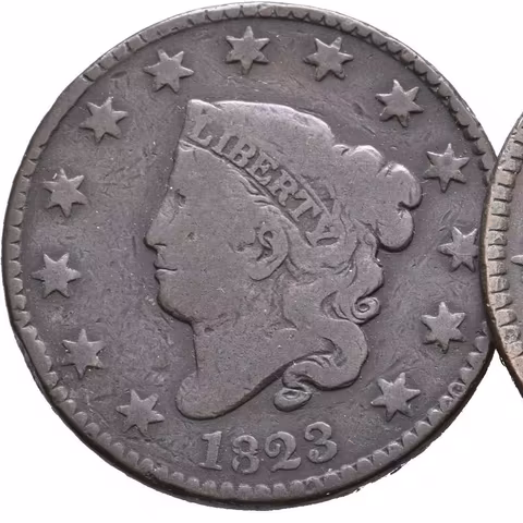 1 Cent 1823, + 1 Cent 1831, KM.45, oběhové zachovalosti,