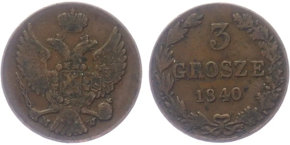 Ražby pro Polsko, Mikuláš I., 1825 - 1855 — 1