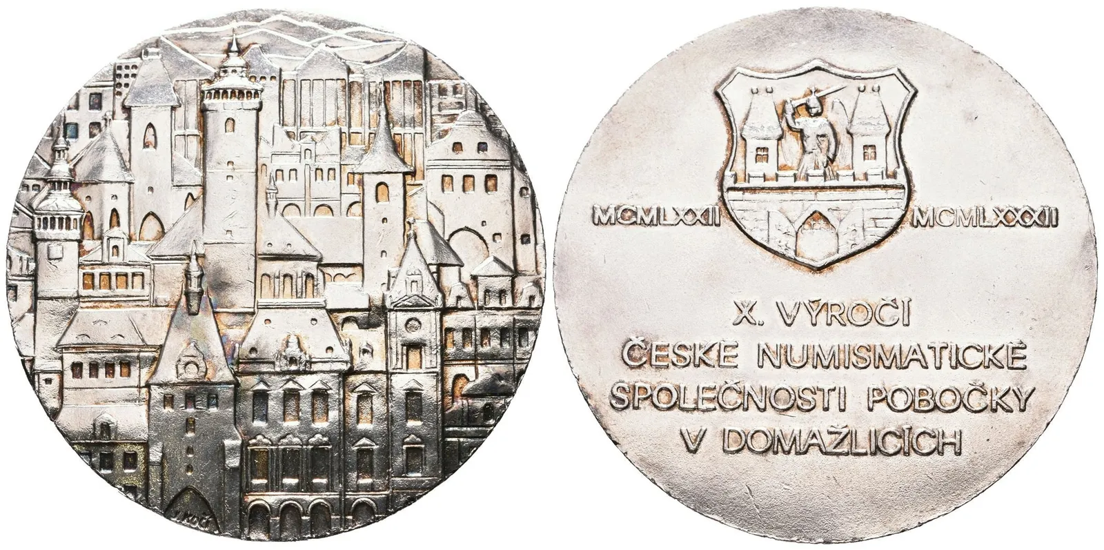 AE Medaile 1982 (J. Kočí) - X. výročí České numismatické společnosti pobočky — 1