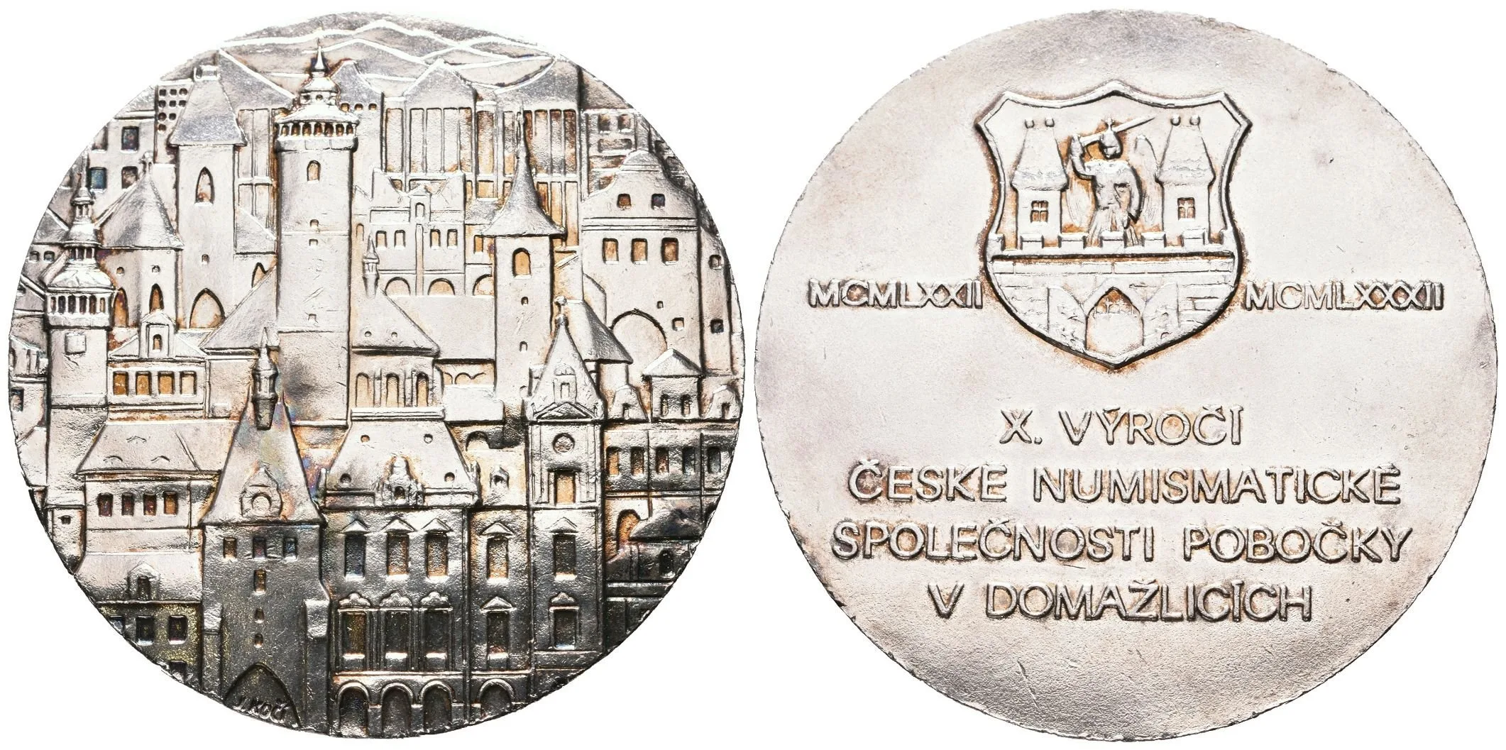 AE Medaile 1982 (J. Kočí) - X. výročí České numismatické společnosti pobočky — 1