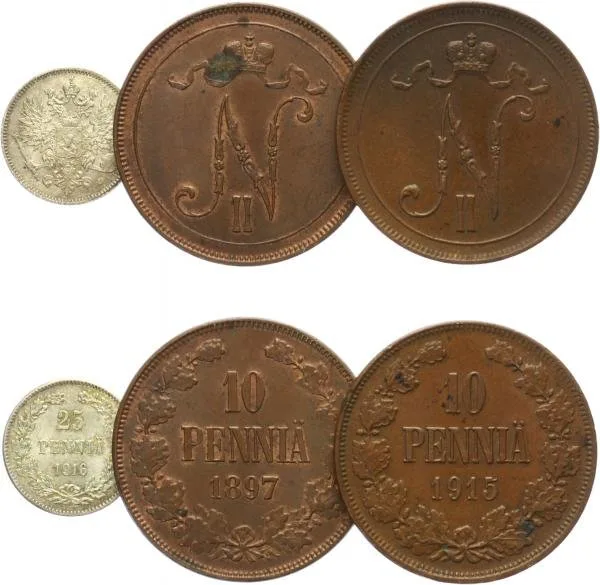 Ražby pro Finsko, Mikuláš II., 1894 - 1917 — 1