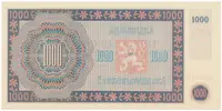 1000 Koruna 1945, II. vydání, série C, perforace 3 m.d., Hej.79aS1 - fotografie 2