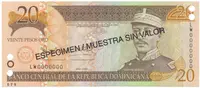 Dominikánská republika, 20 Pesos Oro 2004, P.169s4