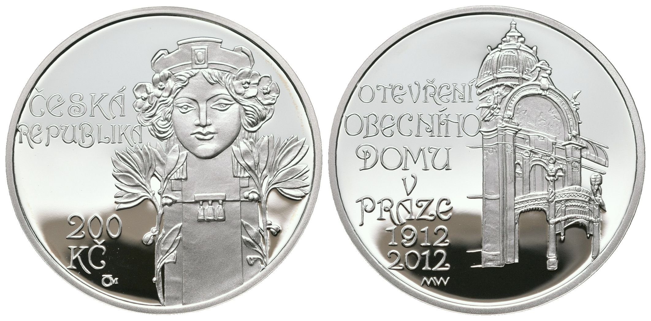 200 Kč 2012 - Obecní dům, PROOF