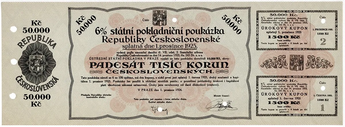 Státní pokladniční poukázky, 1919 - 1939 — 1