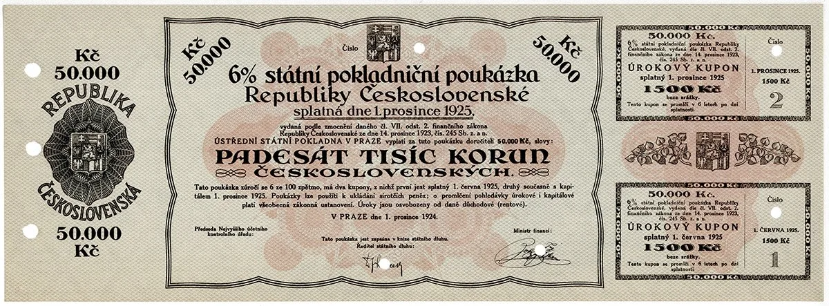 Státní pokladniční poukázky, 1919 - 1939 — 1