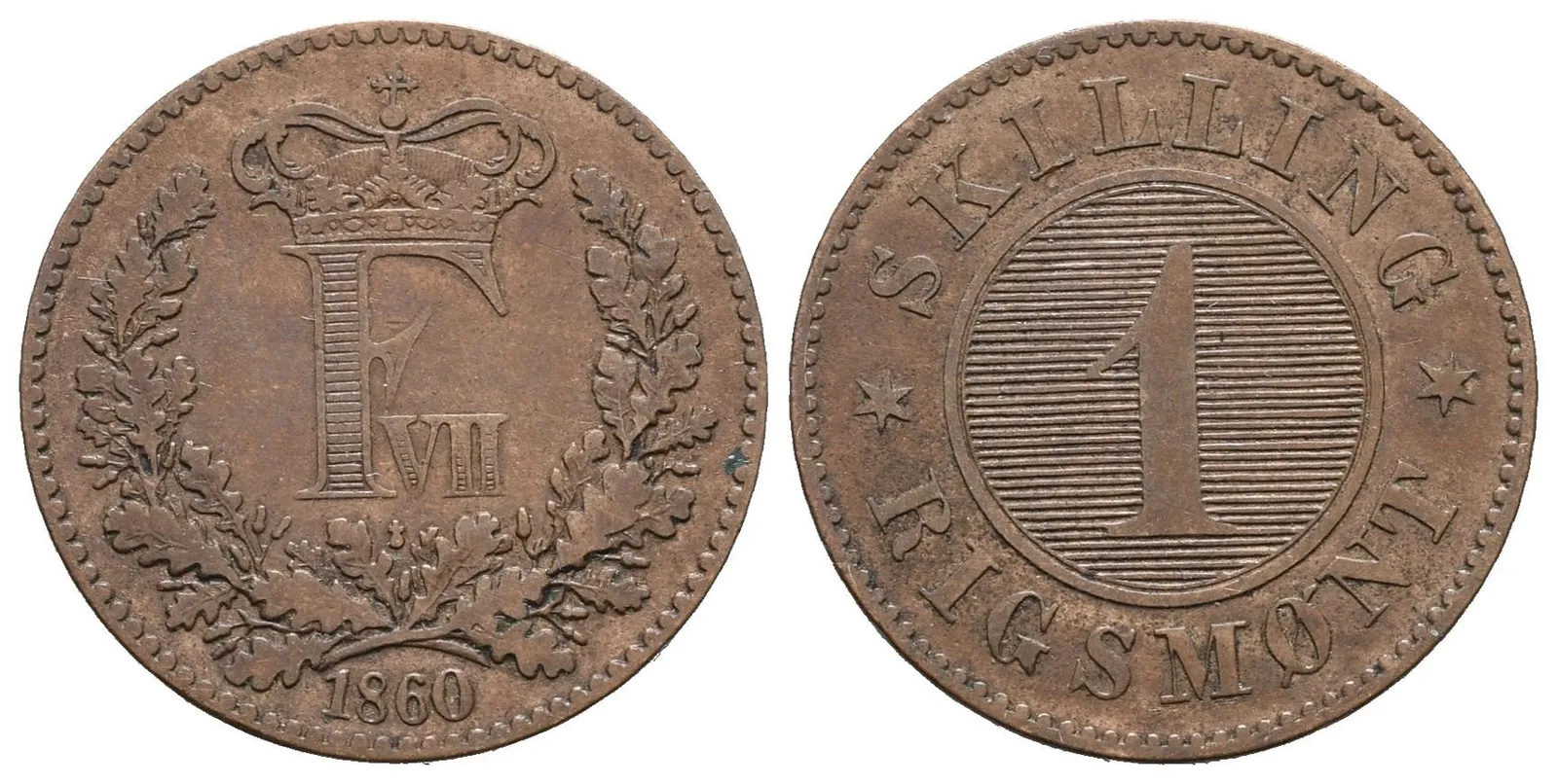 Dánsko, 1 Šilink 1860