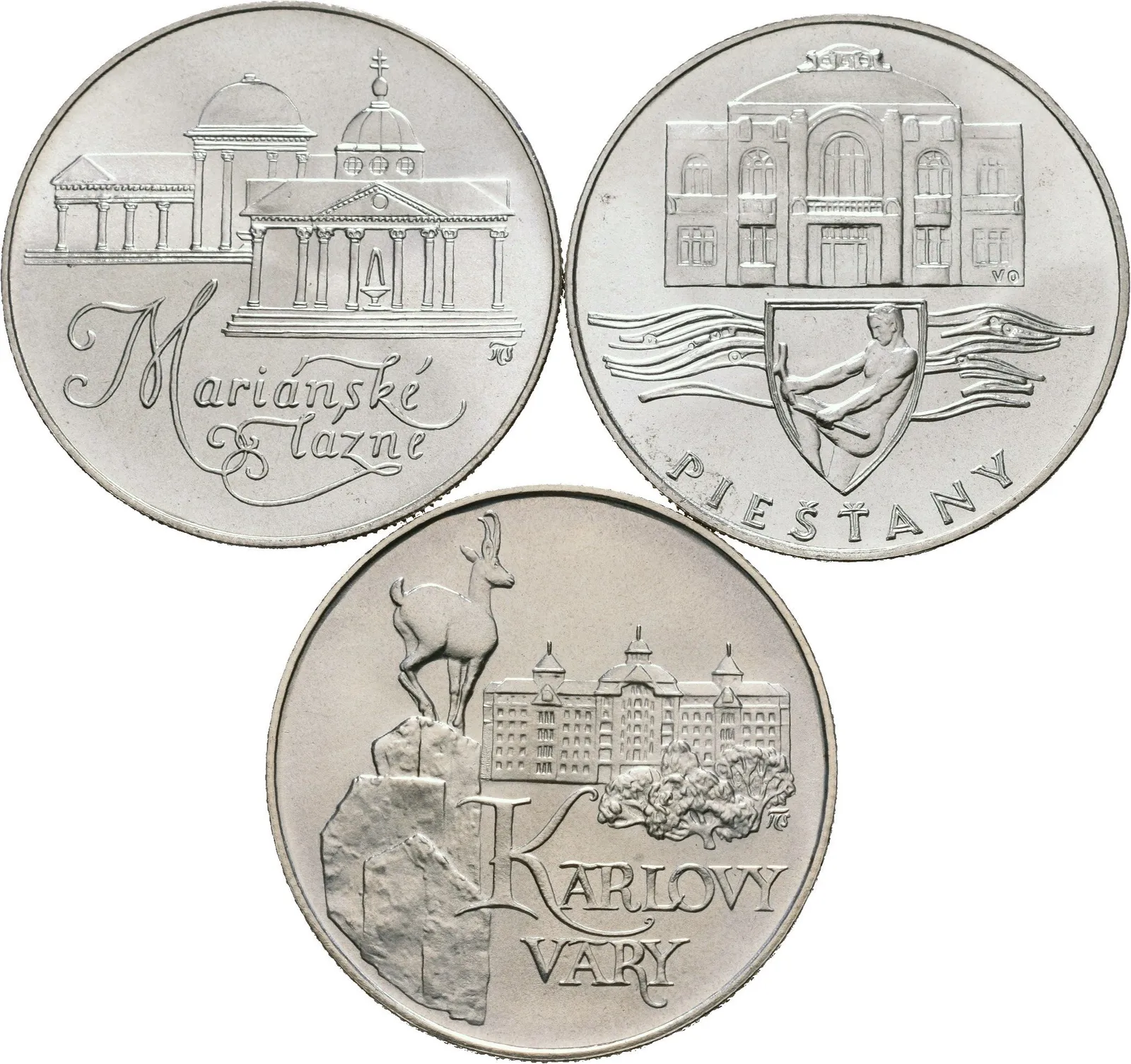 50 Kčs 1991 - Karlovy Vary, Mariánské Lázně, Piešťany_3 ks — 1