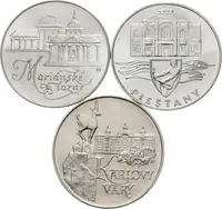 50 Kčs 1991 - Karlovy Vary, Mariánské Lázně, Piešťany_3 ks — 1