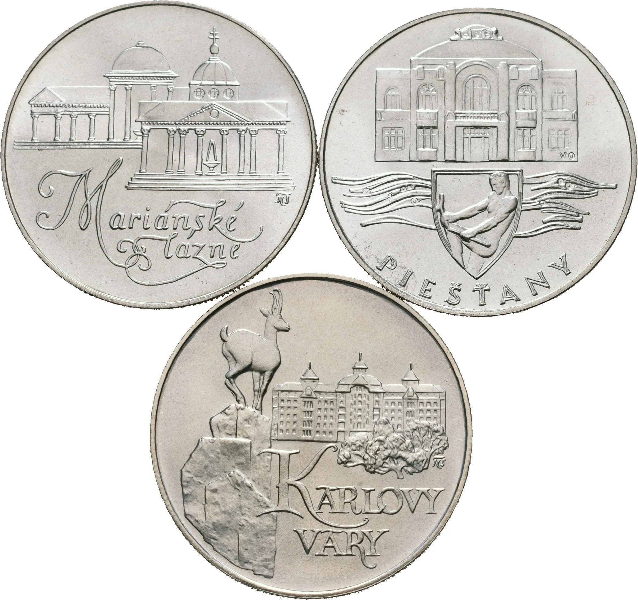 50 Kčs 1991 - Karlovy Vary, Mariánské Lázně, Piešťany_3 ks — 1