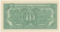Československo, 10 Koruna 1950, série Aa - Zh, perforace písmenem "S", Hej.86b.S3 - fotografie 2