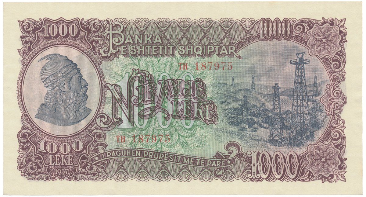 Albánie, 1000 Leke 1957, P.32