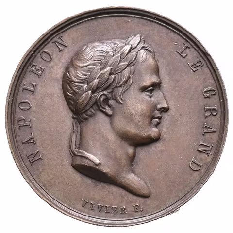 AE Medaile 1836 (Vivier, Leveque) - K dokončení triumfálního oblouku l'Étoile v Paříži