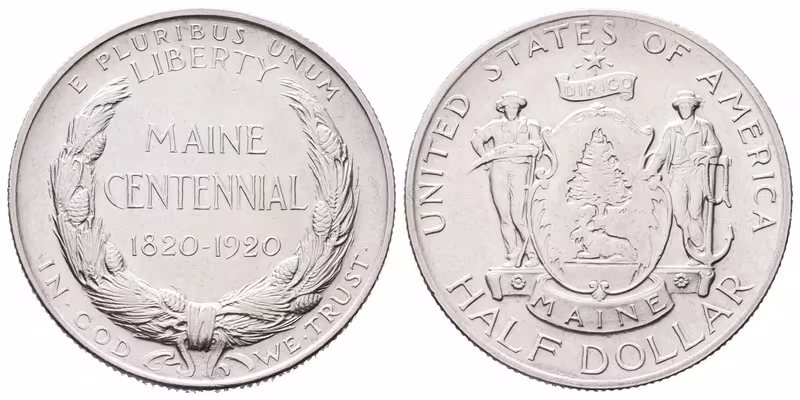 USA, 1/2 Dollar 1920 - Maine Centennial