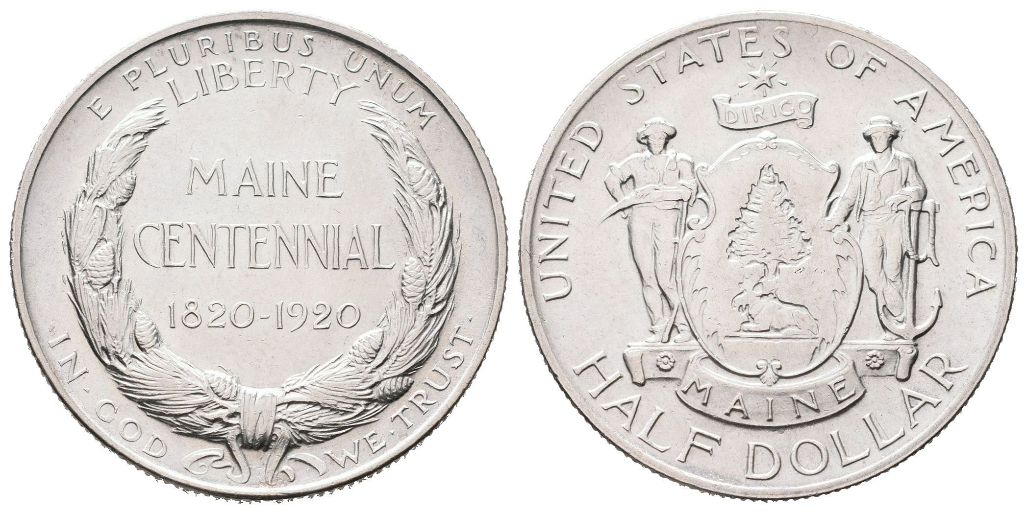 USA, 1/2 Dollar 1920 - Maine Centennial