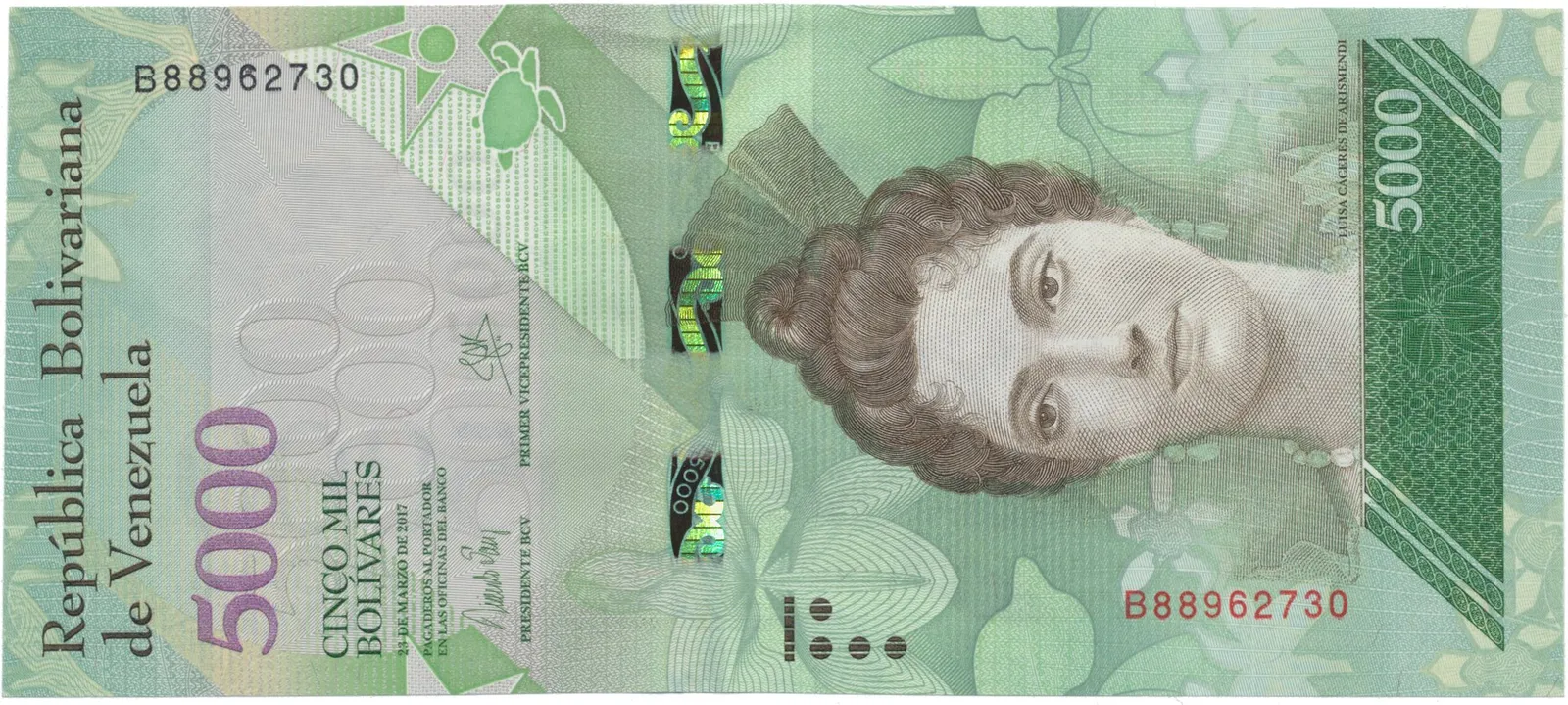 Venezuela, 5000 Bolivares 2017, P.97b
