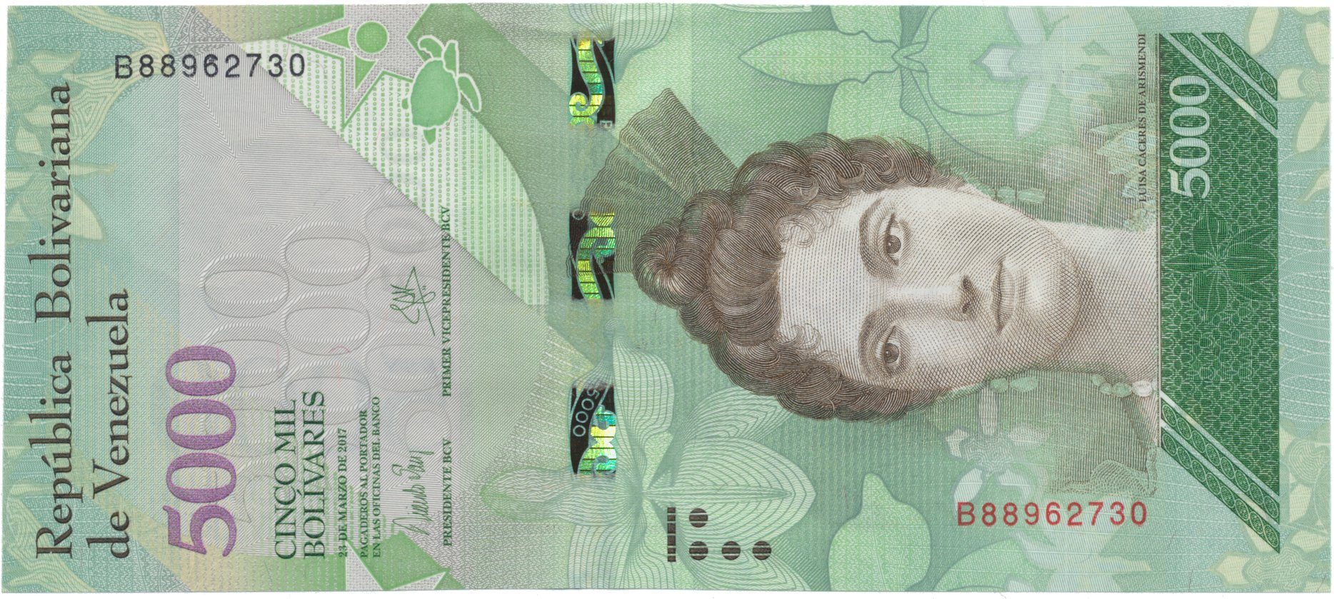 Venezuela, 5000 Bolivares 2017, P.97b