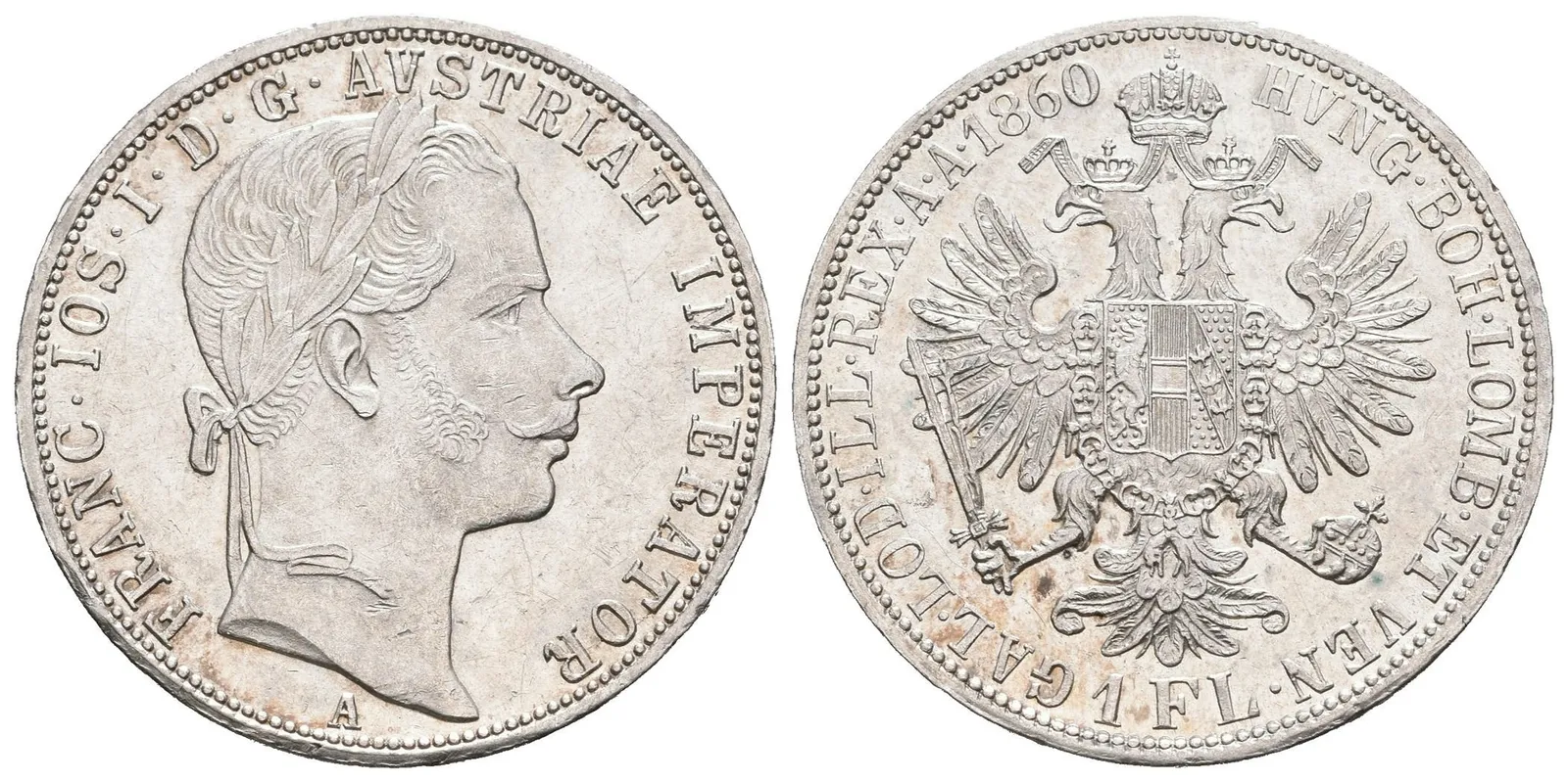 Zlatník 1860 A, s tečkou za REX, velmi pěkná zachovalost, — 1