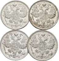 15 Kopějka 1913, 1914, 1915 SPB-VS, 1916 VS, St. Peterburg_4 ks — 2
