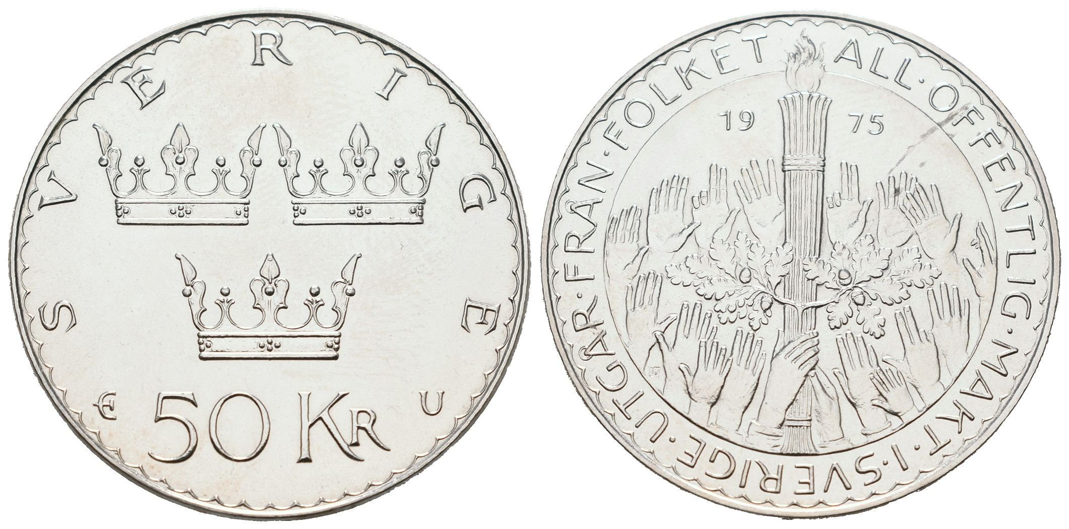 Švédsko, 50 Kroner 1975