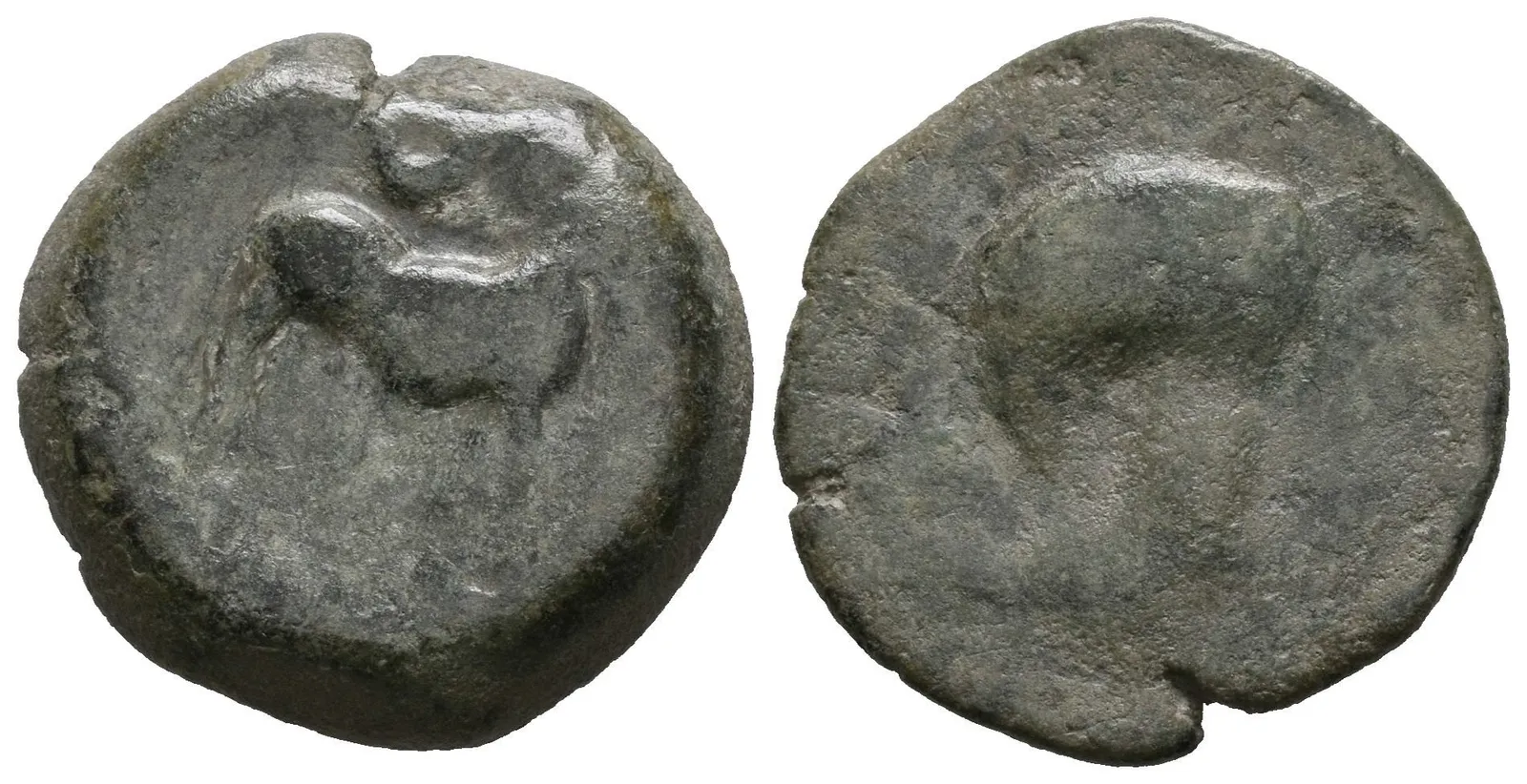 AE 23 mm (lité), cca pol. 2-1 stol. př. Kr., Stylizovaná hlava zprava / — 1