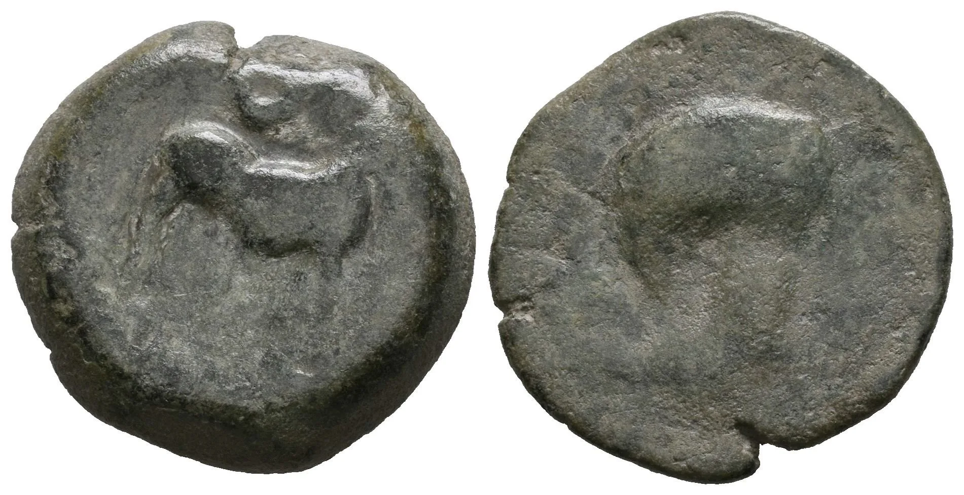 AE 23 mm (lité), cca pol. 2-1 stol. př. Kr., Stylizovaná hlava zprava / — 1