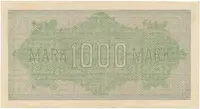 Německo, 1000 Mark 1922, vod. Mäander, červené 6-místné číslo, Ro.75g - fotografie 2