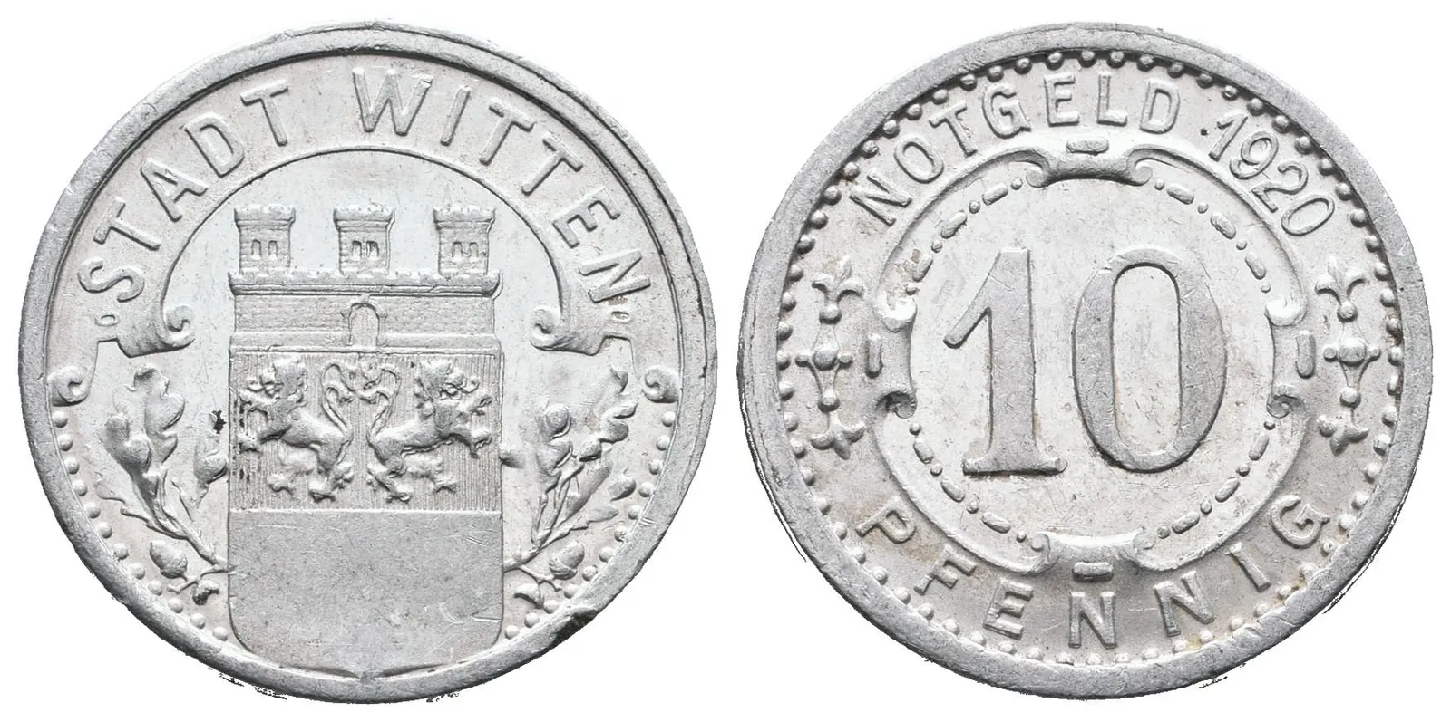 Nouzové ražby, 10 Pfennig 1920 - Witten