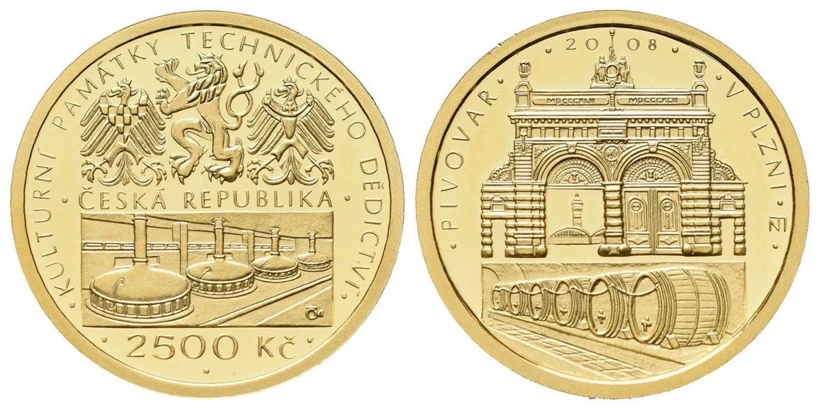 2500 Kč 2008 - Pivovar Plzeň, PROOF