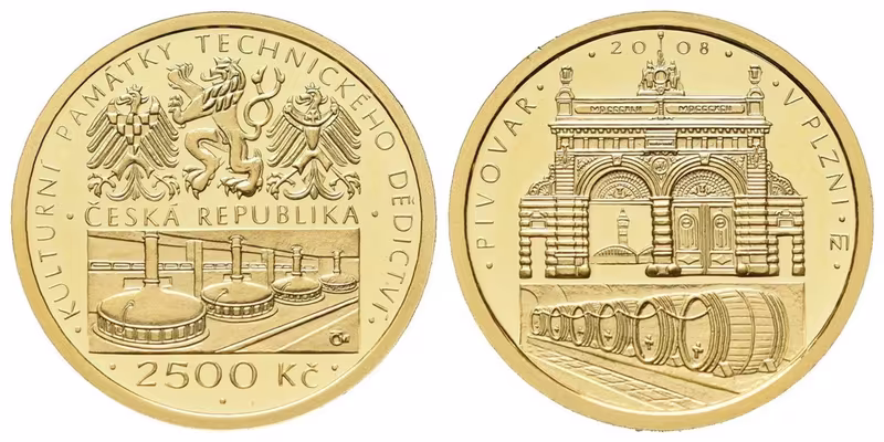 2500 Kč 2008 - Pivovar Plzeň, PROOF