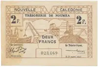 Nová Kaledonie, 2 Francs / 29. 3. 1943, P.56