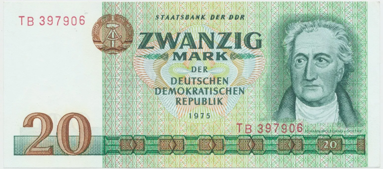 Německo - NDR, 20 DM 1975, I. vydání, Ros.362a