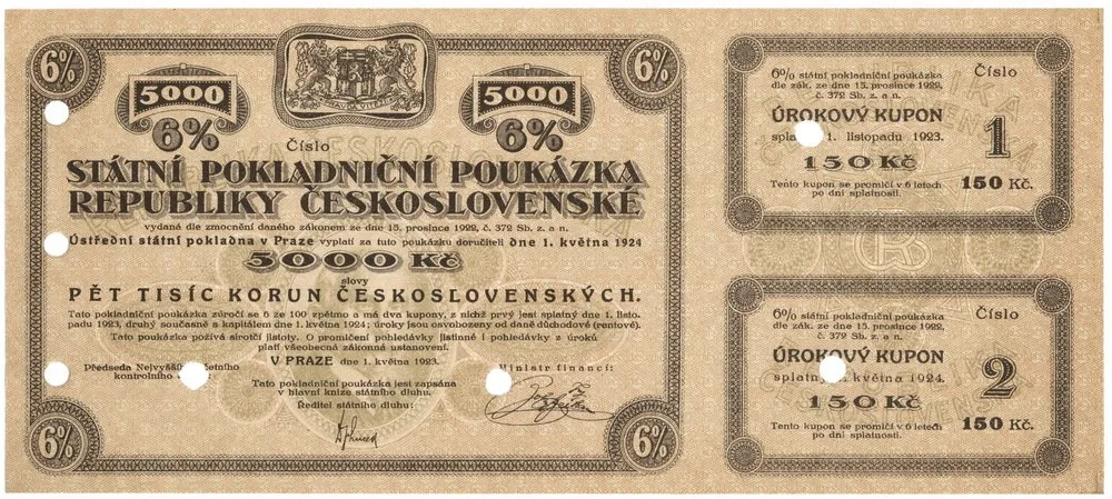 Státní pokladniční poukázky, 1919 - 1939 — 1