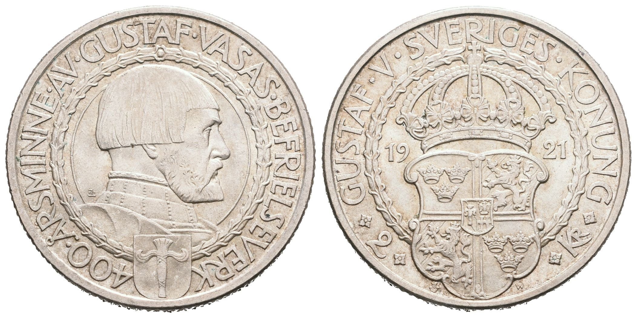 Švédsko, 2 Koruna 1921